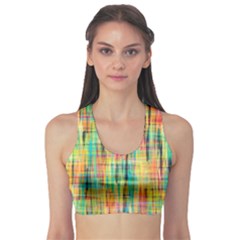 Yellow Blue Red Stripes                                                  Women s Sports Bra by LalyLauraFLM