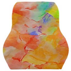 Orange Red Yellow Watercolors Texture                                                   Car Seat Back Cushion by LalyLauraFLM