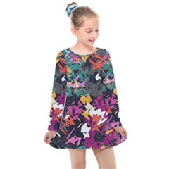 Misc Shapes                                                        Kids  Long Sleeve Dress