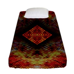 Autumn Kaleidoscope Art Pattern Fitted Sheet (Single Size)