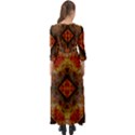 Autumn Kaleidoscope Art Pattern Button Up Boho Maxi Dress View2