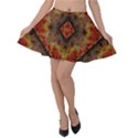 Autumn Kaleidoscope Art Pattern Velvet Skater Skirt View1