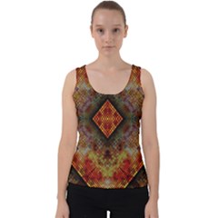 Autumn Kaleidoscope Art Pattern Velvet Tank Top