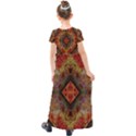 Autumn Kaleidoscope Art Pattern Kids  Short Sleeve Maxi Dress View2