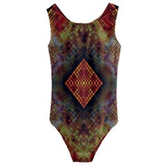 Autumn Kaleidoscope Art Pattern Kids  Cut-Out Back One Piece Swimsuit