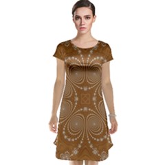 Fractal Pattern Decoration Abstract Cap Sleeve Nightdress by Simbadda