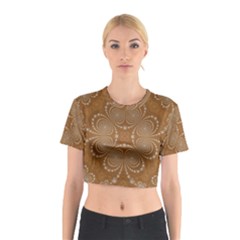 Fractal Pattern Decoration Abstract Cotton Crop Top by Simbadda