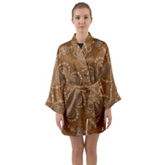 Fractal Pattern Decoration Abstract Long Sleeve Kimono Robe by Simbadda