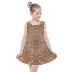 Fractal Pattern Decoration Abstract Kids  Summer Dress