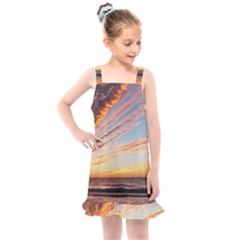 Sunset Beach Ocean Scenic Kids  Overall Dress by Simbadda