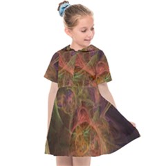 Abstract Colorful Art Design Kids  Sailor Dress