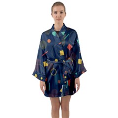 Background Backdrop Geometric Long Sleeve Kimono Robe by Celenk