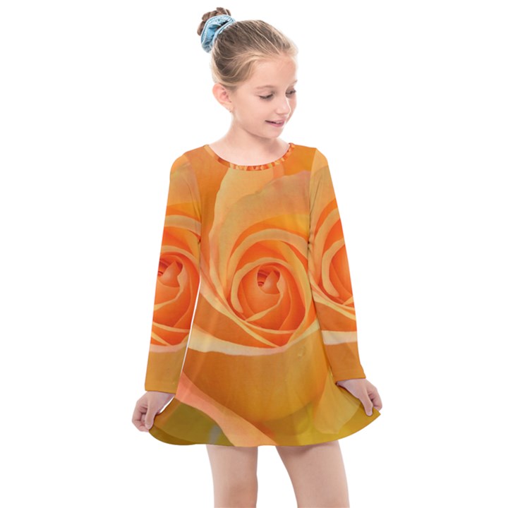 Flower Plant Rose Nature Garden Kids  Long Sleeve Dress