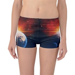 Earth Globe Planet Space Universe Reversible Boyleg Bikini Bottoms by Celenk