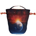 Earth Globe Planet Space Universe Drawstring Bucket Bag View2