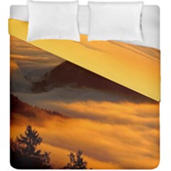 Fog Clouds Sea Of Fog Mountain Duvet Cover Double Side (king Size) by Celenk