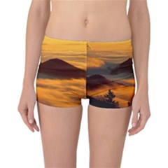 Fog Clouds Sea Of Fog Mountain Reversible Boyleg Bikini Bottoms by Celenk