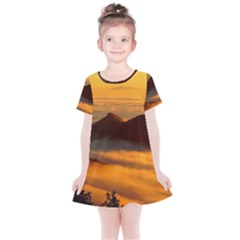 Fog Clouds Sea Of Fog Mountain Kids  Simple Cotton Dress