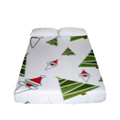 Christmas Santa Claus Decoration Fitted Sheet (full/ Double Size) by Celenk