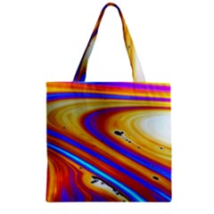 Soap Bubble Color Colorful Zipper Grocery Tote Bag by Celenk