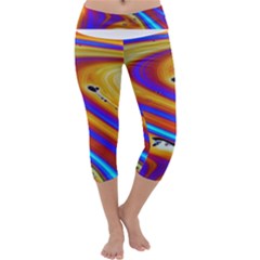 Soap Bubble Color Colorful Capri Yoga Leggings by Celenk