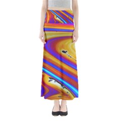 Soap Bubble Color Colorful Full Length Maxi Skirt by Celenk