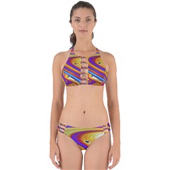 Soap Bubble Color Colorful Perfectly Cut Out Bikini Set by Celenk