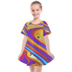 Soap Bubble Color Colorful Kids  Smock Dress by Celenk