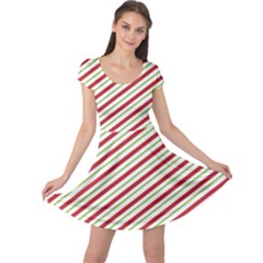 Stripes Striped Design Pattern Cap Sleeve Dress by Celenk