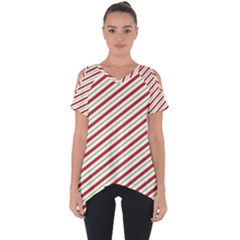 Stripes Striped Design Pattern Cut Out Side Drop Tee by Celenk