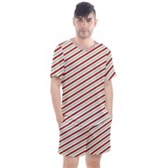 Stripes Striped Design Pattern Men s Mesh Tee And Shorts Set