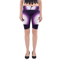 Woman Moon Fantasy Composing Night Yoga Cropped Leggings by Celenk