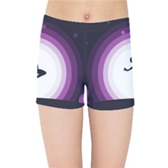 Woman Moon Fantasy Composing Night Kids Sports Shorts by Celenk