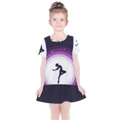 Woman Moon Fantasy Composing Night Kids  Simple Cotton Dress