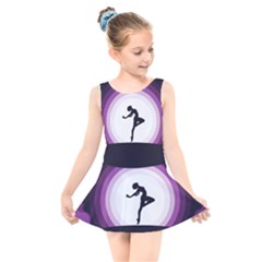 Woman Moon Fantasy Composing Night Kids  Skater Dress Swimsuit