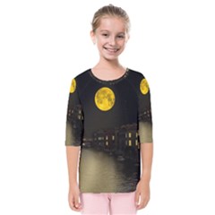 Travel Architecture Tourism Venice Kids  Quarter Sleeve Raglan Tee