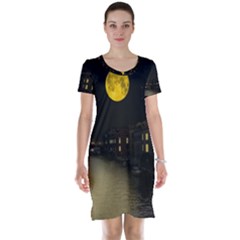 Travel Architecture Tourism Venice Short Sleeve Nightdress by Celenk