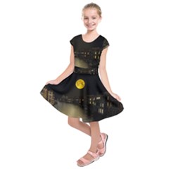 Travel Architecture Tourism Venice Kids  Short Sleeve Dress by Celenk