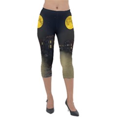 Travel Architecture Tourism Venice Lightweight Velour Capri Leggings 