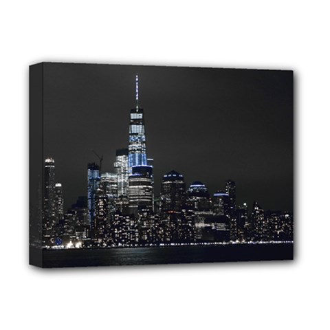 New York Skyline New York City Deluxe Canvas 16  X 12  (stretched)  by Celenk