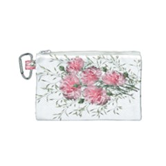 Carnations Flowers Nature Garden Canvas Cosmetic Bag (small)