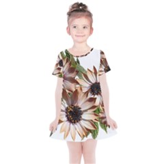 Sun Daisies Leaves Flowers Kids  Simple Cotton Dress by Celenk