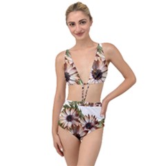 Sun Daisies Leaves Flowers Tied Up Two Piece Swimsuit by Celenk