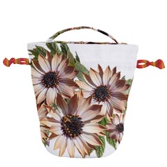 Sun Daisies Leaves Flowers Drawstring Bucket Bag by Celenk