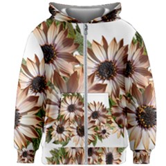 Sun Daisies Leaves Flowers Kids Zipper Hoodie Without Drawstring by Celenk