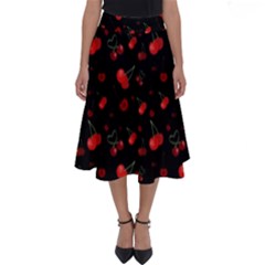 Cherries Perfect Length Midi Skirt Cherry