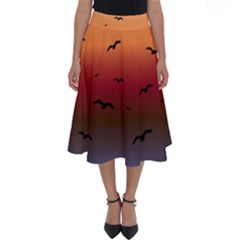 Sunset Ombre Perfect Length Midi Skirt