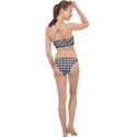 Check Pattern Black, White, Gray Racer Front Bikini Set View2