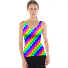 7 Color Square Grid Tank Top by ChastityWhiteRose