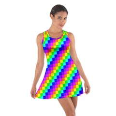 7 Color Square Grid Cotton Racerback Dress